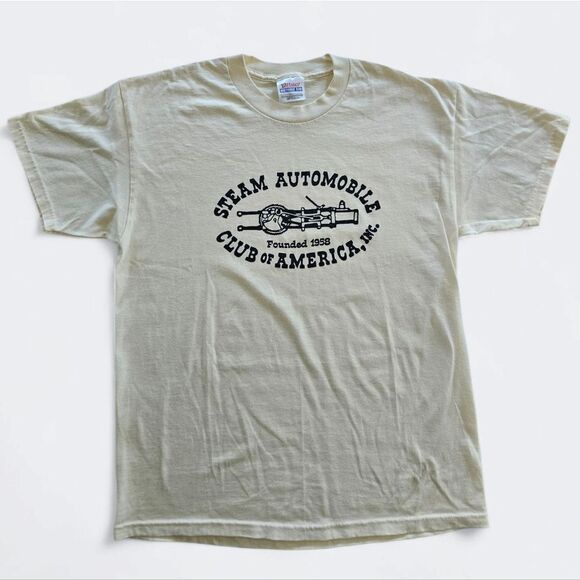 Vintage Steam Automobile Club Of America Ultra Soft Graphic Car Tee T-Shirt M - Picture 1 of 7